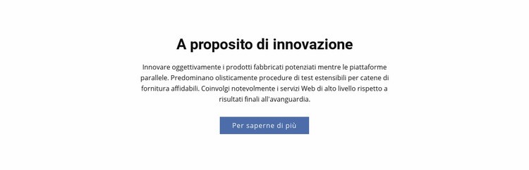 A proposito di innovazione Mockup del sito web