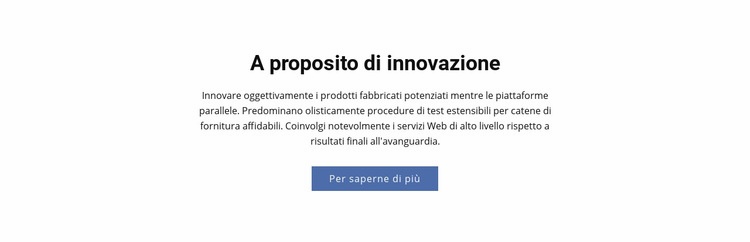 A proposito di innovazione Modello HTML