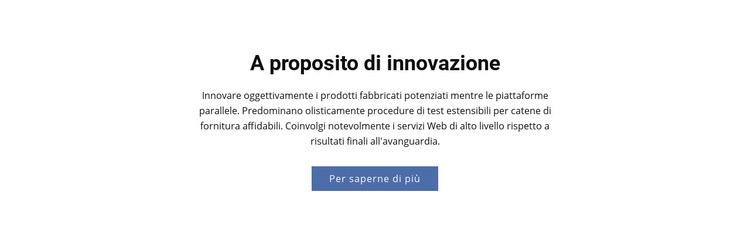 A proposito di innovazione Un modello di pagina