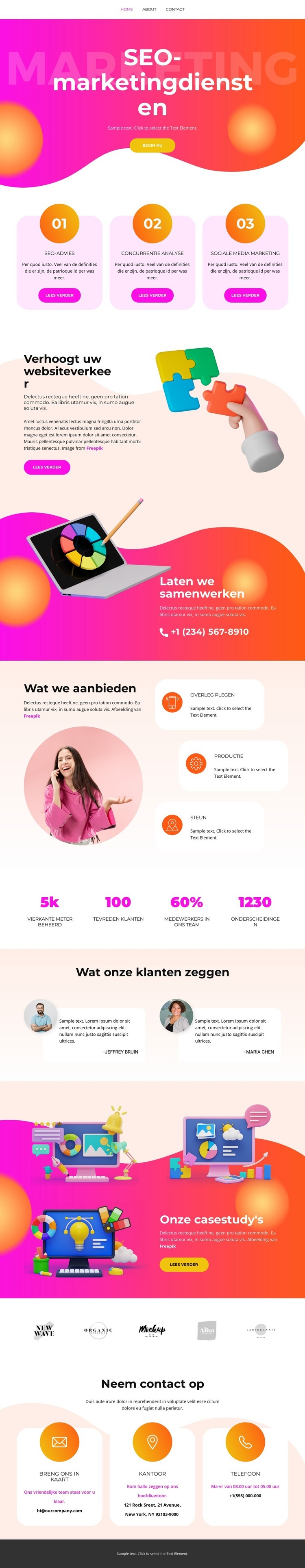 Website optimalisatie Bestemmingspagina