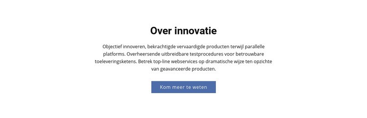 Over innovatie CSS-sjabloon