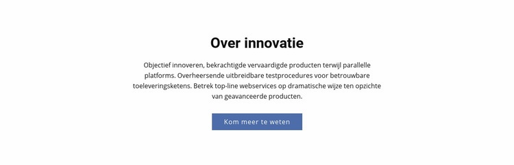 Over innovatie HTML5-sjabloon