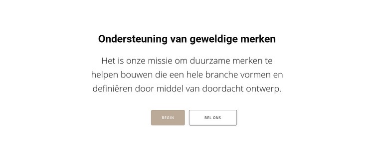 Ondersteuning van topmerken Sjabloon voor één pagina