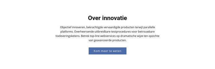 Over innovatie Sjabloon voor één pagina