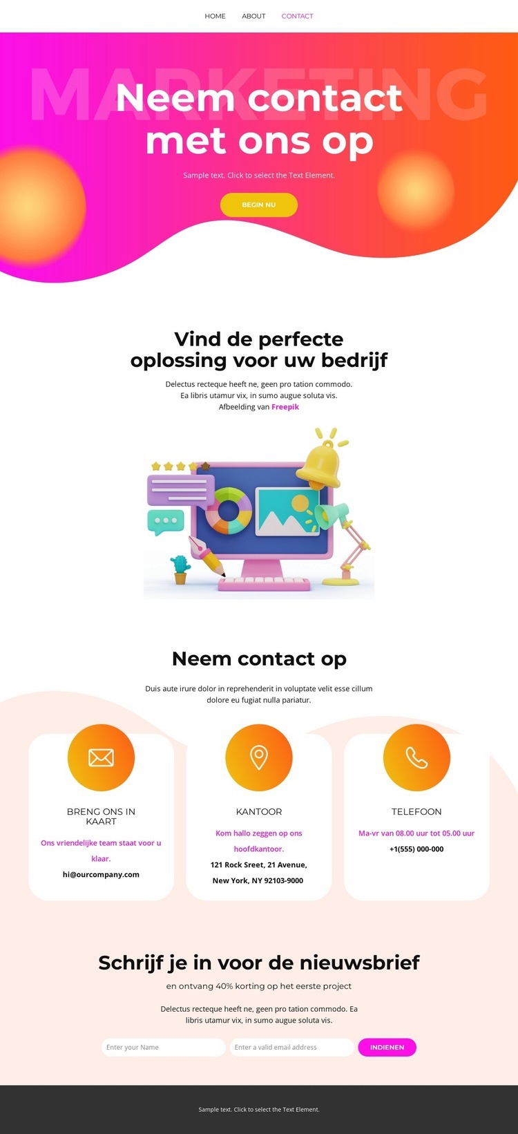 Betaal voor gekwalificeerd verkeer Website Builder-sjablonen