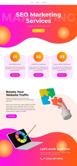 Website Optimization One Page Template