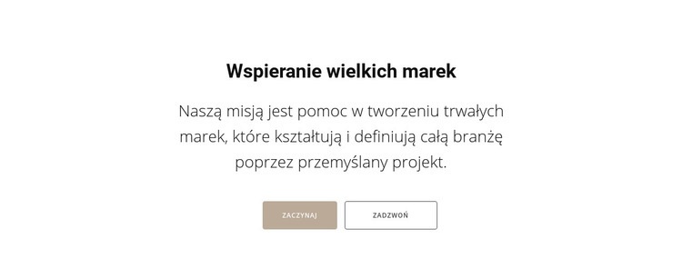 Wspieranie najlepszych marek Makieta strony internetowej