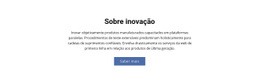 Sobre Inovação - Design Criativo De Sites Multiuso