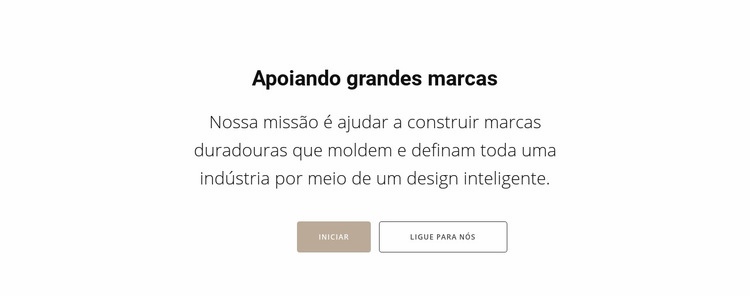 Apoiando as principais marcas Design do site