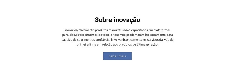 Sobre inovação Template CSS