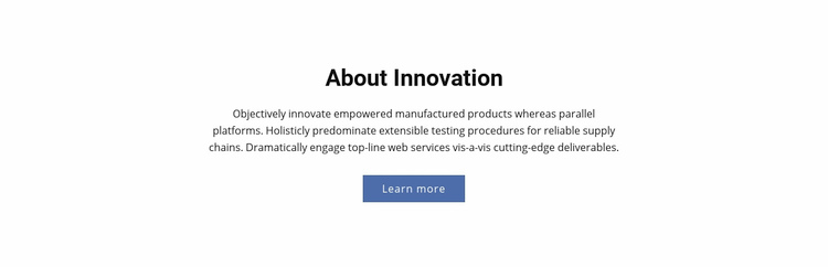 About Innovation Squarespace Template Alternative