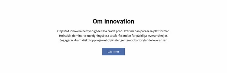 Om innovation HTML-mall