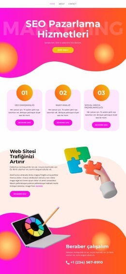 Web Sitesi Optimizasyonu - Çok Amaçlı Açılış Sayfası