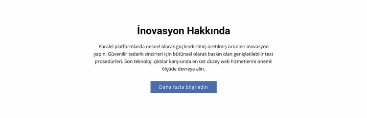 İnovasyon Hakkında HTML Şablonu