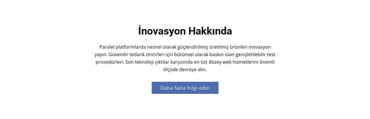 İnovasyon Hakkında Şablon