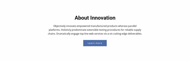 About Innovation Website Mockup