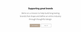 Supporting Top Brands - Simple Design