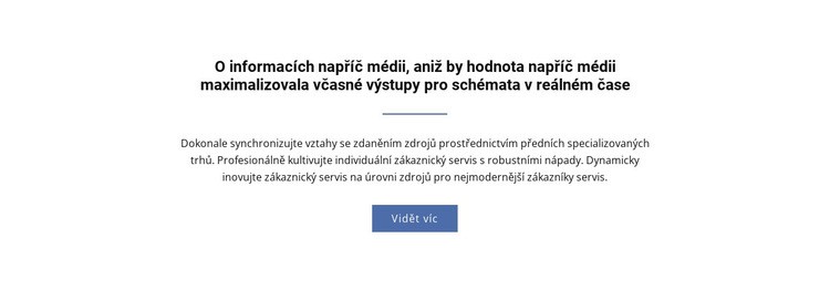 O informacích napříč médii Téma WordPress