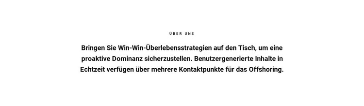 Block mit großem Text CSS-Vorlage