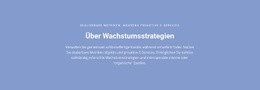 Responsive Webvorlage Für Über Wachstumsstrategien