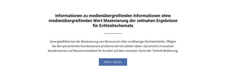 Informationen zu medienübergreifenden Informationen HTML Website Builder