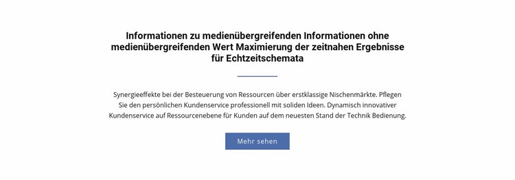 Informationen zu medienübergreifenden Informationen Website-Modell