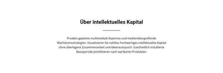 Text mit Zeile Website-Vorlage