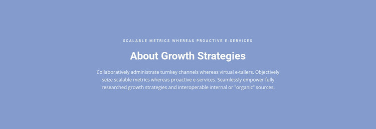 About Growth Strategies Elementor Template Alternative