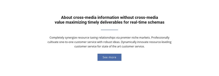 About  Cross-Media Information Elementor Template Alternative