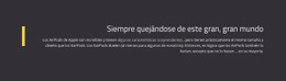 Acerca De Complaining Big World: Creador De Sitios Web Para Inspirarte