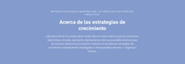 Acerca De Las Estrategias De Crecimiento - Webpage Editor Free