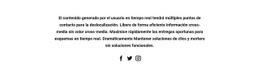 Texto Con Iconos Sociales: Plantilla De Sitio Web HTML