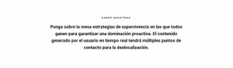 Secciones De La Página De Inicio Para Bloque Con Texto Grande