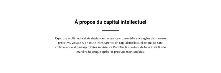 Texte avec ligne Conception de site Web