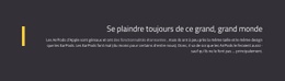 Meilleur Site Web Pour À Propos De Se Plaindre Du Big World