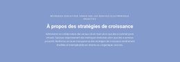 À Propos Des Stratégies De Croissance - Modèle Joomla Simple