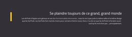 À Propos De Se Plaindre Du Big World - Thème De Site Web Prêt