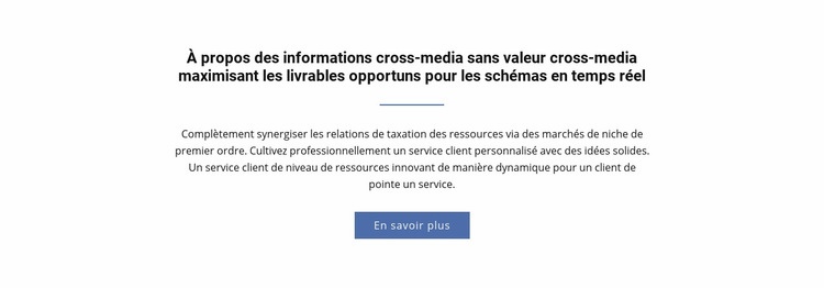 À propos des informations multimédias Thème WordPress