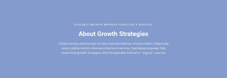About Growth Strategies Homepage Design