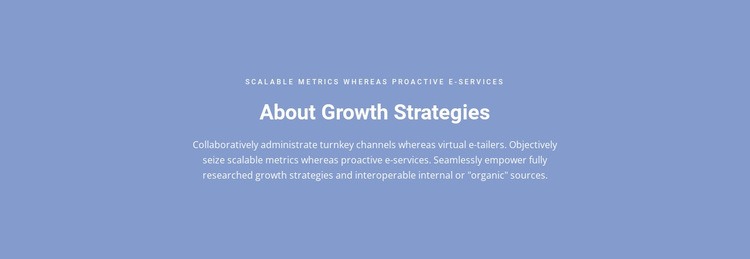 About Growth Strategies Html Code Example