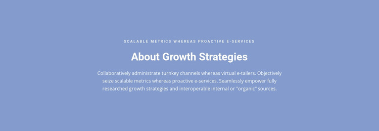 About Growth Strategies HTML Template