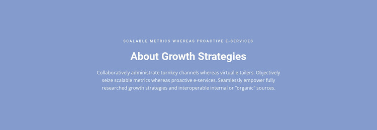About Growth Strategies HTML5 Template