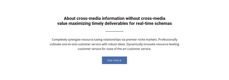 About  Cross-Media Information HTML5 Template