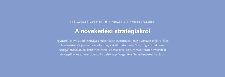 A növekedési stratégiákról CSS sablon