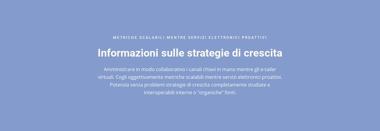 Informazioni sulle strategie di crescita Progettazione di siti web