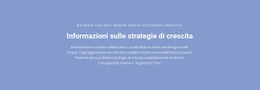 Informazioni Sulle Strategie Di Crescita - Modello Di Mockup Del Sito Web