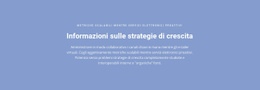 Informazioni Sulle Strategie Di Crescita - Modello Di Pagina Di Destinazione