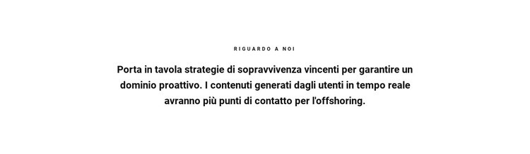 Blocco con testo grande Pagina di destinazione