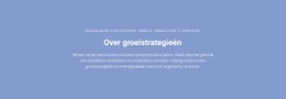 Responsieve Websjabloon Voor Over Groeistrategieën