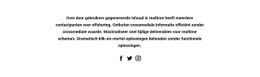 Tekst Met Sociale Pictogrammen - HTML-Websitesjabloon